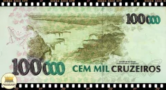 C229 Brasil 100000 Cruzeiros ND(1993) FE 1a. Primeira Série AA 6227 Escassa P235c - comprar online