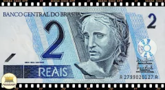 C256 Brasil 2 Reais ND(2003) FE 1a. Primeira Série AA 2799 Escassa P249b