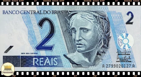 C256 Brasil 2 Reais ND(2003) FE 1a. Primeira Série AA 2799 Escassa P249b