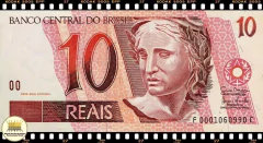 C300 Brasil 10 Reais ND(2003) FE 1a. Primeira Série FC 0001 Escassa P245Al