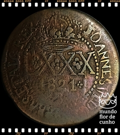 Km 342 Brasil LXXX Reis em XX 1821 (b) BC # Moeda adulterada de época © na internet