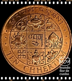 Km 46 Butão 10 Chhertum 1979 XFC # Con Cha - Um dos oito símbolos budistas ©