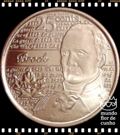 Km 1322 Canadá 25 Cents 2012 XFC Prooflike # A Guerra de 1812 ©