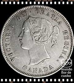 Km 2 Canadá 5 Cents 1870 MBC Prata Muito Escassa # Rainha Victoria © - comprar online