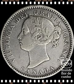 Km 3 Canadá 10 Cents 1888 BC Prata Escassa # Rainha Victoria © - comprar online