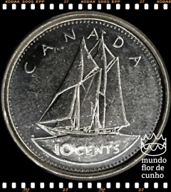 Km 447 Canadá 10 Cents ND(2002)P FC # Jubileu de Ouro da Rainha Elizabeth II ©