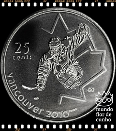 Km 952 Canadá 25 Cents 2009 XFC # Série: Jogos Olímpicos de Inverno de 2010, Vancouver: Hóquei em Trenó ©