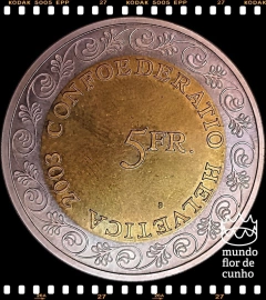 Km 103 Suiça 5 Francs 2003B XFC Proof # Festival de Chalandamarz - Rara © - comprar online