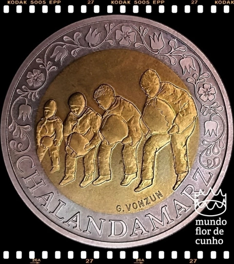 Km 103 Suiça 5 Francs 2003B XFC Proof # Festival de Chalandamarz - Rara ©