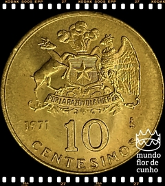Km 194 Chile 10 Centesimos 1971 So XFC ©