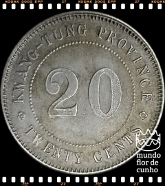 Km 423 China, Província Kwangtung 20 Cents 10(1921) MBC Prata ©