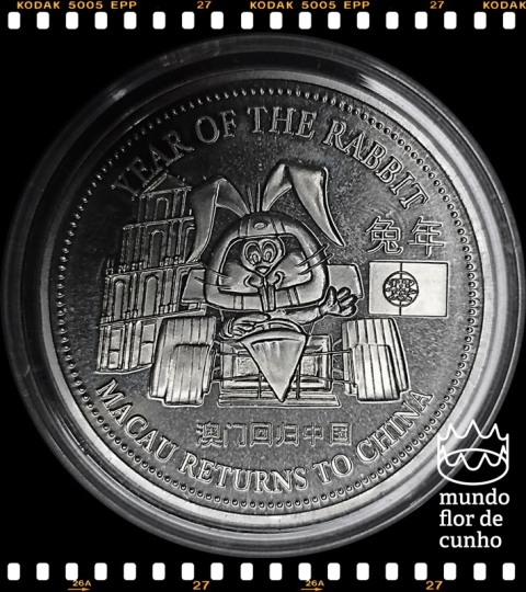 China Medalha Ano do Coelho Fórmula 1 (1 Dollar de Troca) # 1999 XFC Proof ©