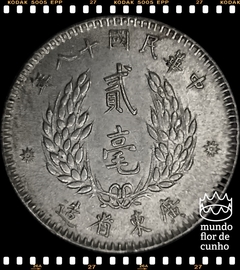 Km 426 China, Província de Kwangtung 2 Jiao 18(1929) SOB Prata # Sun Yat-sen © - comprar online