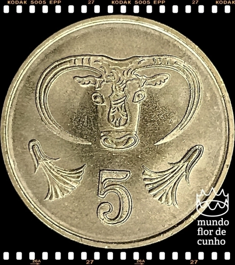 Km 55.3 Chipre 5 Cents 1998 XFC # Escassa ©