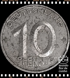 Km 3 Alemanha, República Democrática 10 Pfennig 1950E MBC ©