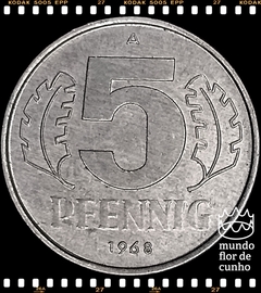Km 9.1 Alemanha, República Democrática 5 Pfennig (Nós Temos Mais de Uma Data # Favor Escolher uma Data Abaixo e o Estado de Conservação) 1968A 1975A ©