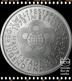 Km 44 Alemanha, República Democrática 10 Mark 1973A FC # 10º Festival Mundial da Juventude e Estudantes ©