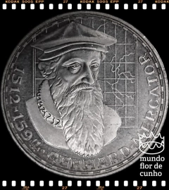 Km 126.1 Alemanha. Republica Federal 5 Mark 1969 F XFC Prata # 375º Aniversário - Morte de Gerhard Mercator ©