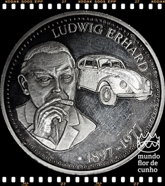 Alemanha Medalha Centenário Ludwig Erhard # 1995 XFC Proof Prata Rara ©