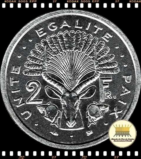 Km 21 Djibuti 2 Francs (Nós Temos Mais de Uma Data # Favor Escolher uma Data Abaixo e o Estado de Conservação) 1977 1996 1999 ®