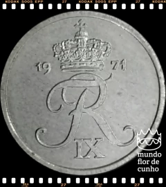 Km 839.2 Dinamarca 1 Ore 1971 # Frederik IX © na internet