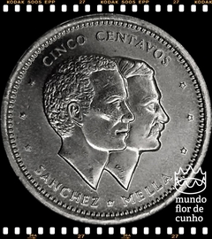 Km 59 República Dominicana 5 Centavos 1987 XFC # Francisco del Rosario Sánchez e Matías Ramón Mella ©