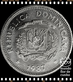 Km 59 República Dominicana 5 Centavos 1987 XFC # Francisco del Rosario Sánchez e Matías Ramón Mella © - comprar online