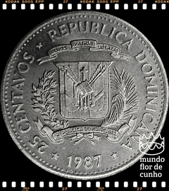 Km 61.2 República Dominicana 25 Centavos 1987 XFC # Mártires dos direitos humanos - Irmãs Mirabal © - comprar online
