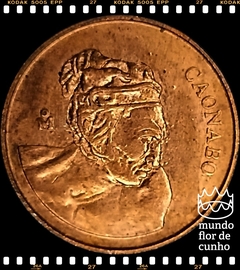 Km 64 República Dominicana 1 Centavo 1984 mo FC # Líder Indigena Caonabo ©