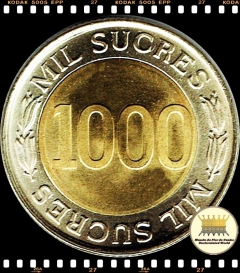 Km 103 Equador 1000 Sucres ND (1977) XFC Bimetálica # 70º Aniversário do Banco Central - Eugenio Espejo ® - comprar online