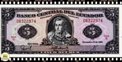 P113d.5 Equador 5 Sucres 22/11/1988 FE Série IE
