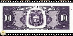 P123a.8 Equador 100 Sucres 20/04/1990 FE Série VW Escassa - comprar online