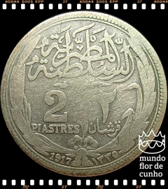 Km 317.1 Egito 2 Piastres 1917 Prata - comprar online