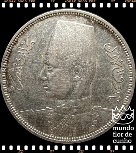 Km 367 Egito 10 Piastres 1937 Prata - comprar online