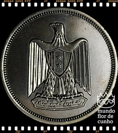 Km 398 Egito 10 Piastres 1380 (1960) SOB Prata Escassa # Águia Salaheldin ©