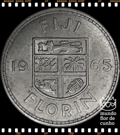 Km 24 Fiji, Ilhas 1 Florin 1965 MBC/SOB Escassa ©