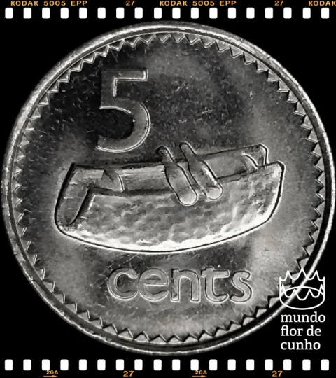 Km 29 Fiji, Ilhas 5 Cents 1982 (c) XFC ©