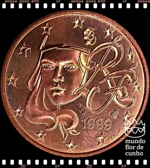 Km 1284 França 5 Euro Cents 1999 XFC ©
