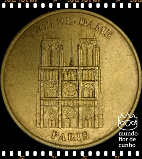 França Medalha Pontos Turisticos de Paris: Notredame # SOB/FC ©