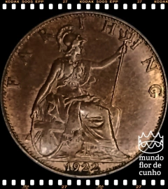 Km 808.2 Grã Bretanha 1 Farthing 1922 SOB/FC ©