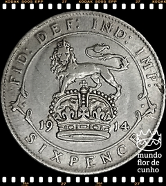 Km 815 Grã Bretanha 6 Pence 1920 BC/MBC Prata Escassa ©