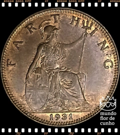 Km 825 Grã Bretanha 1 Farthing (Nós Temos Mais de Uma Data # Favor Escolher uma Data Abaixo e o Estado de Conservação) 1927 1931 ©