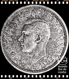 Km 848 Grã Bretanha 3 Pence 1942 FC Prata # Emitido para uso colonial - Rara neste estado © - comprar online