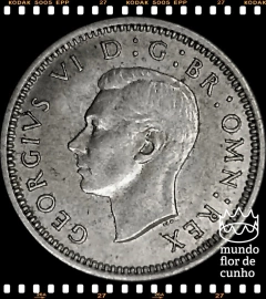 Km 848 Grã Bretanha 3 Pence 1943 XFC Prata Muito Escassa © - comprar online