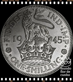Km 853 Grã Bretanha 1 Shilling 1945 XFC Prata ©