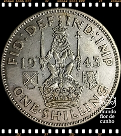Km 854 Grã Bretanha 1 Shilling 1943 MBC/SOB Prata # George VI © na internet