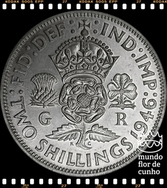 Km 855 Grã Bretanha 1 Florin 1946 FC Prata ©