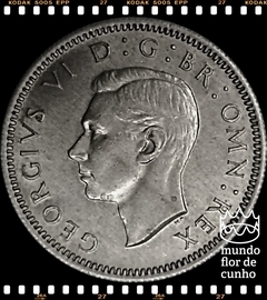 Km 875 Grã Bretanha 6 Pence 1952 XFC Rara # Data que praticamente não circulou © - Mundo Flor de Cunho | Numismática