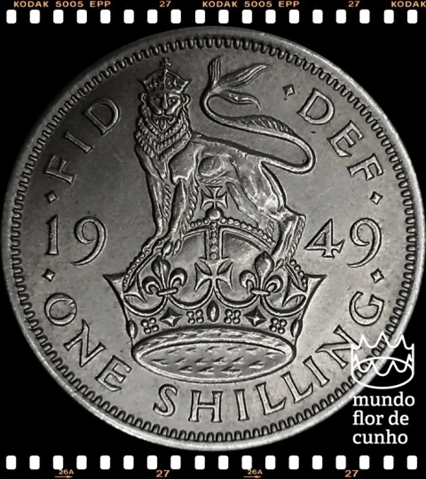 Km 876 Grã Bretanha 1 Shilling 1949 SOB ©