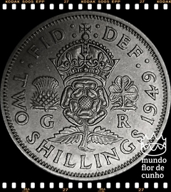 Km 878 Grã Bretanha 1 Florin (Two Shillings) 1949 MBC/SOB ©
